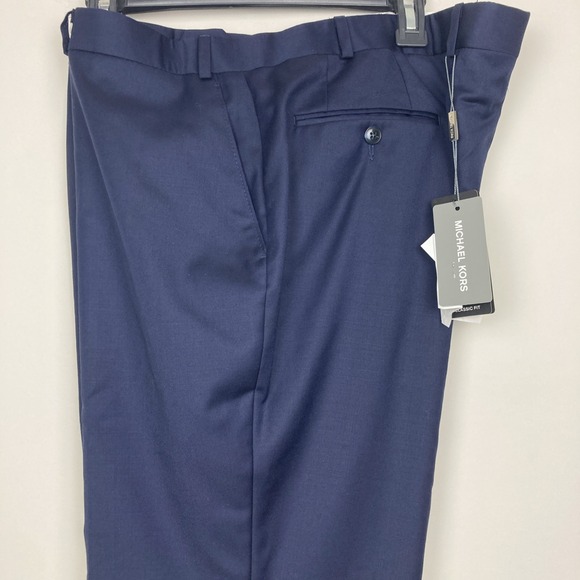 Michael Kors Other - Michael Kors Mens‎ Classic fit Dress Pants 40Wx29L Navy Blue Wool E091346